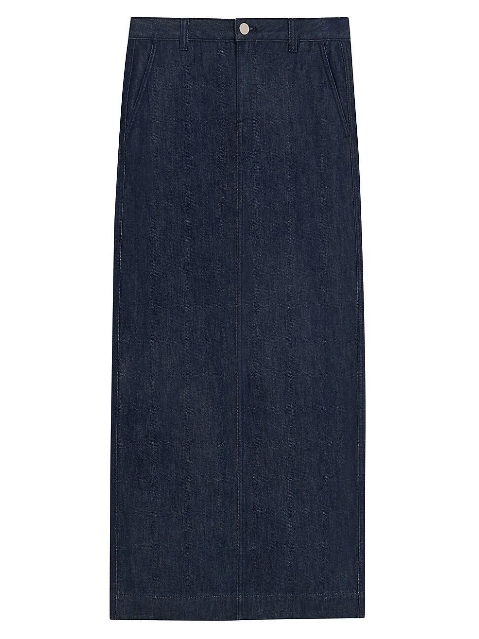 Womens Denim Maxi Skirt Product Image