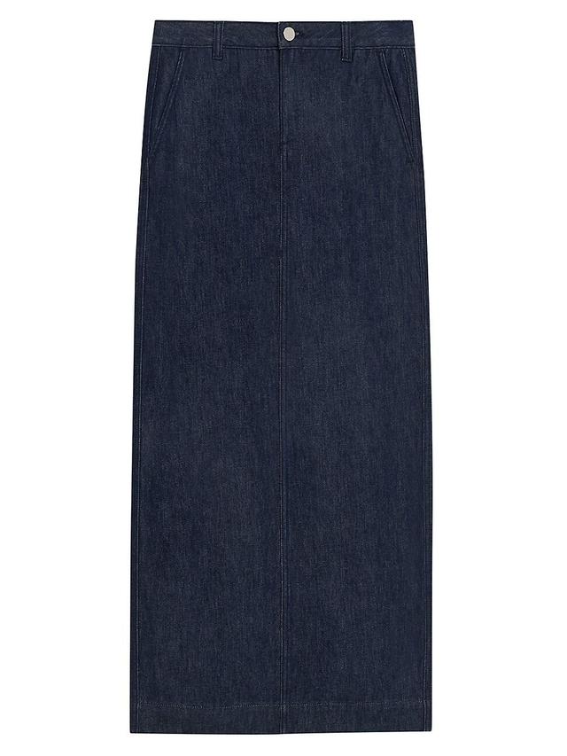 Womens Denim Maxi Skirt Product Image