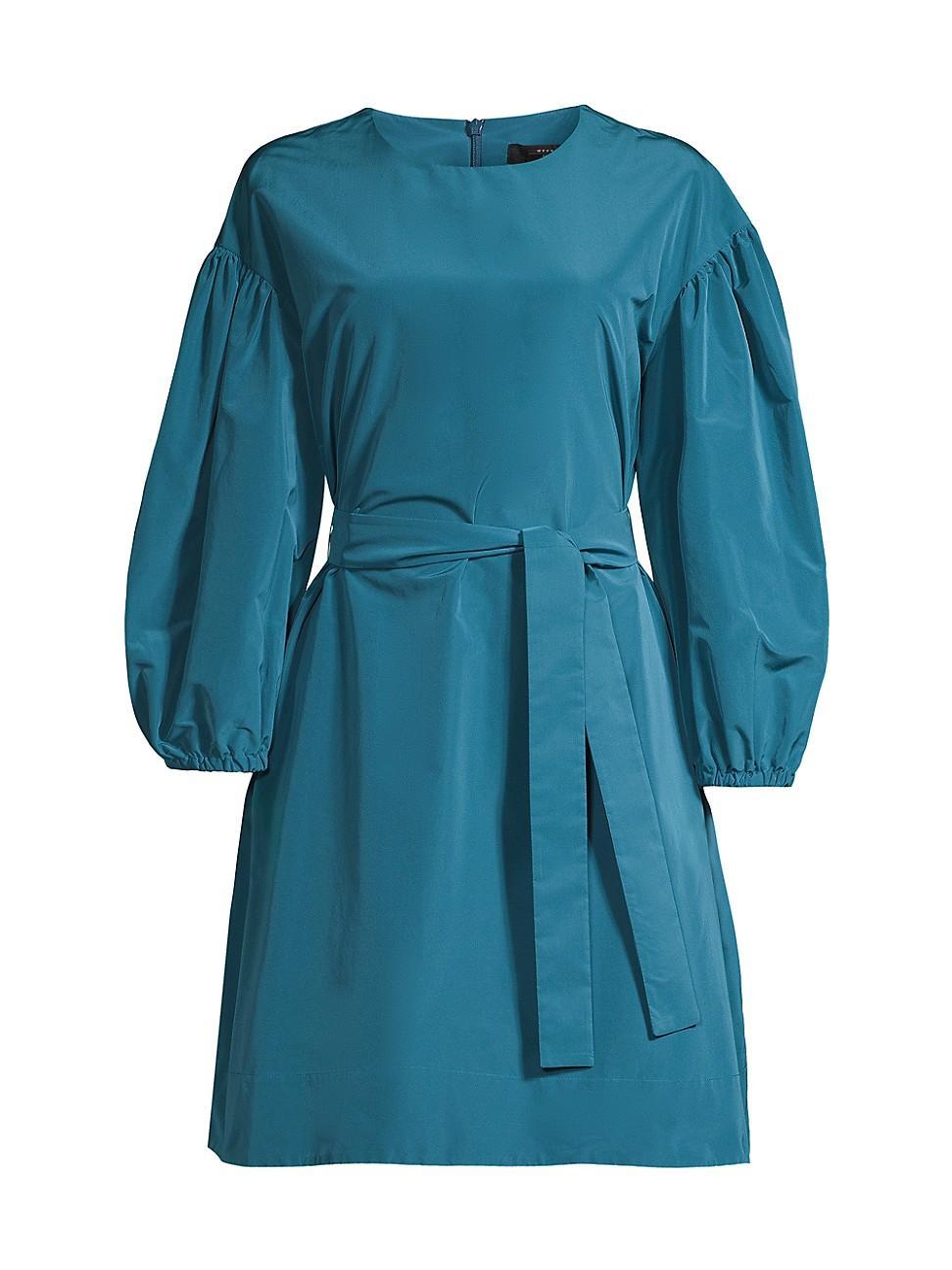 Jangy Blouson-Sleeve Taffeta Mini Dress Product Image