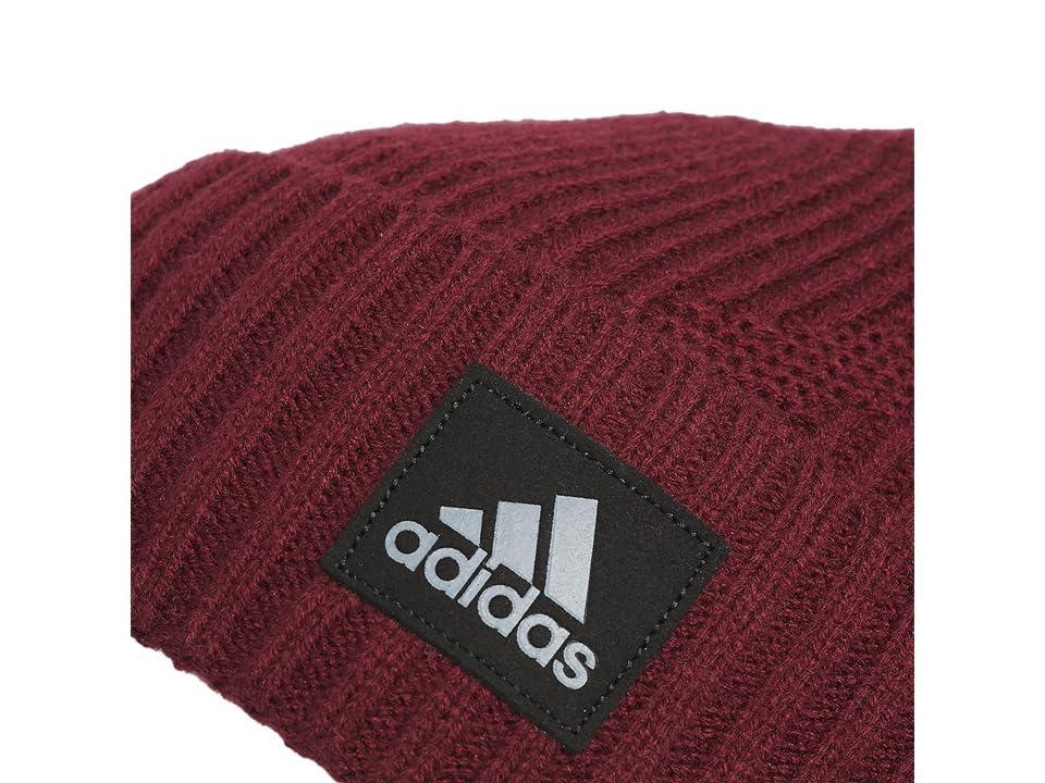 adidas Pine Knot 4 Fold Beanie (Shadow /Black/Grey) Knit Hats Product Image