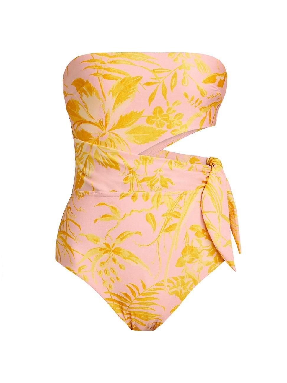 Womens Strapless Tie One-Piece Swimsuit Product Image