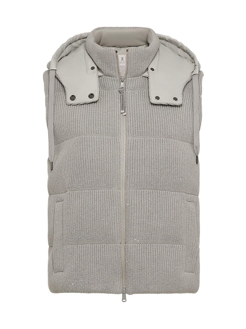 Womens Dazzling Cotton English Rib Knit Down Vest Product Image