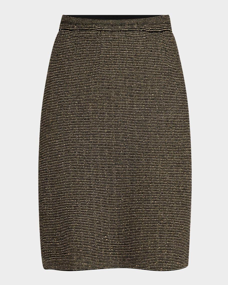 Knit Straight Knee-Length Skirt Product Image