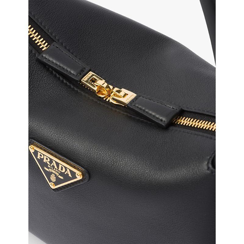 PRADA Medium Leather Shoulder Bag In Black Product Image