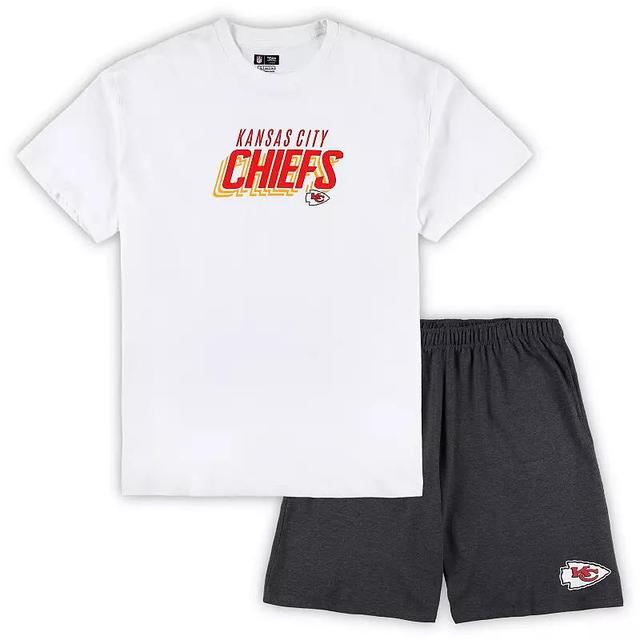 Mens Concepts Sport /Charcoal Kansas City Chiefs Big & Tall T-Shirt and Shorts Set Product Image