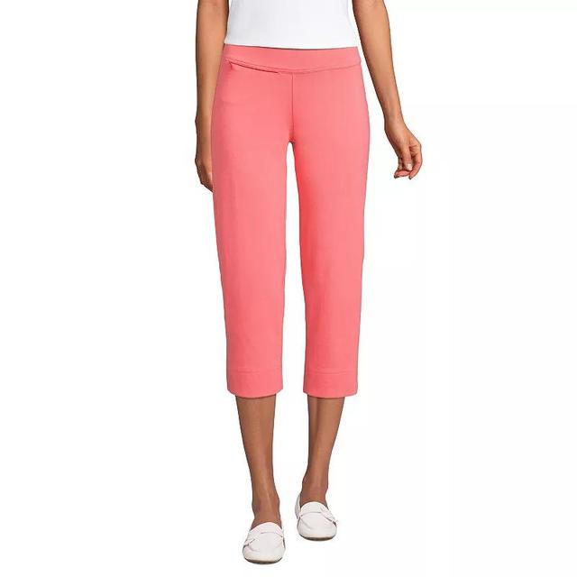 Petite Lands End Starfish Straight-Leg Pull-On Crop Pants, Womens Product Image