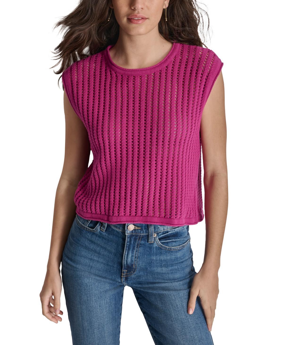 Women's Ribbed Sleeveless Sweater Vest Product Image