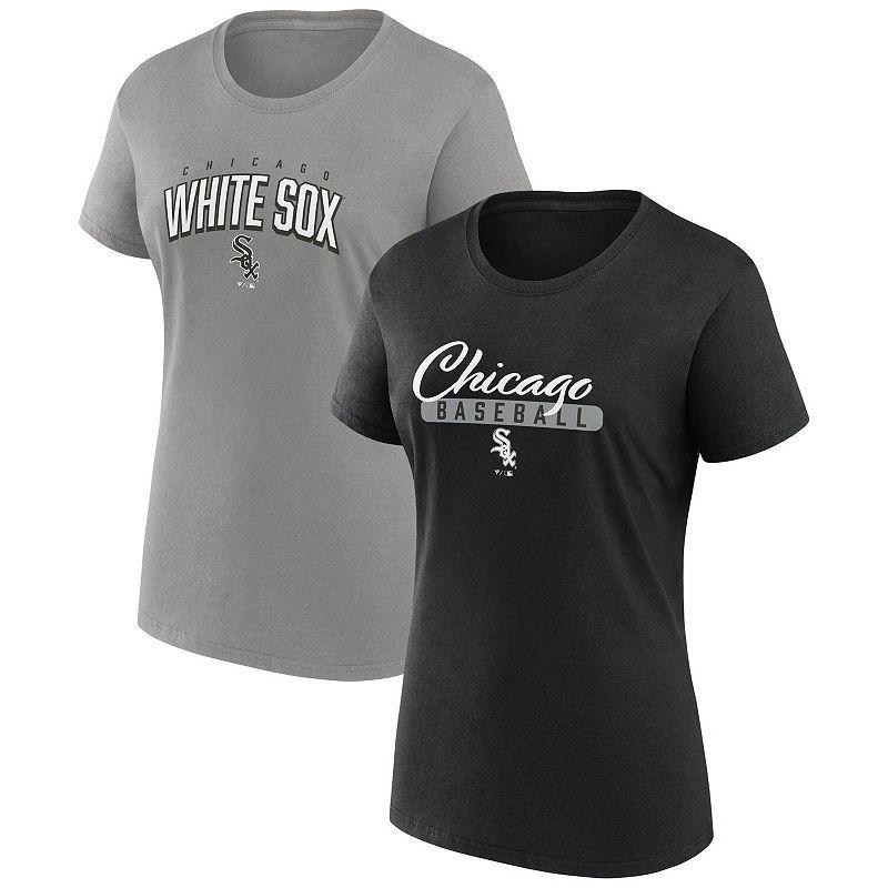 Womens Fanatics Branded /Gray Chicago White Sox Fan T-Shirt Combo Set Product Image