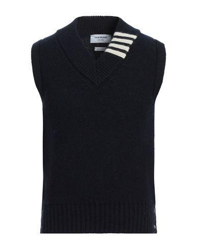 THOM BROWNE 4-bar Stripe Knit Vest In Blue Product Image