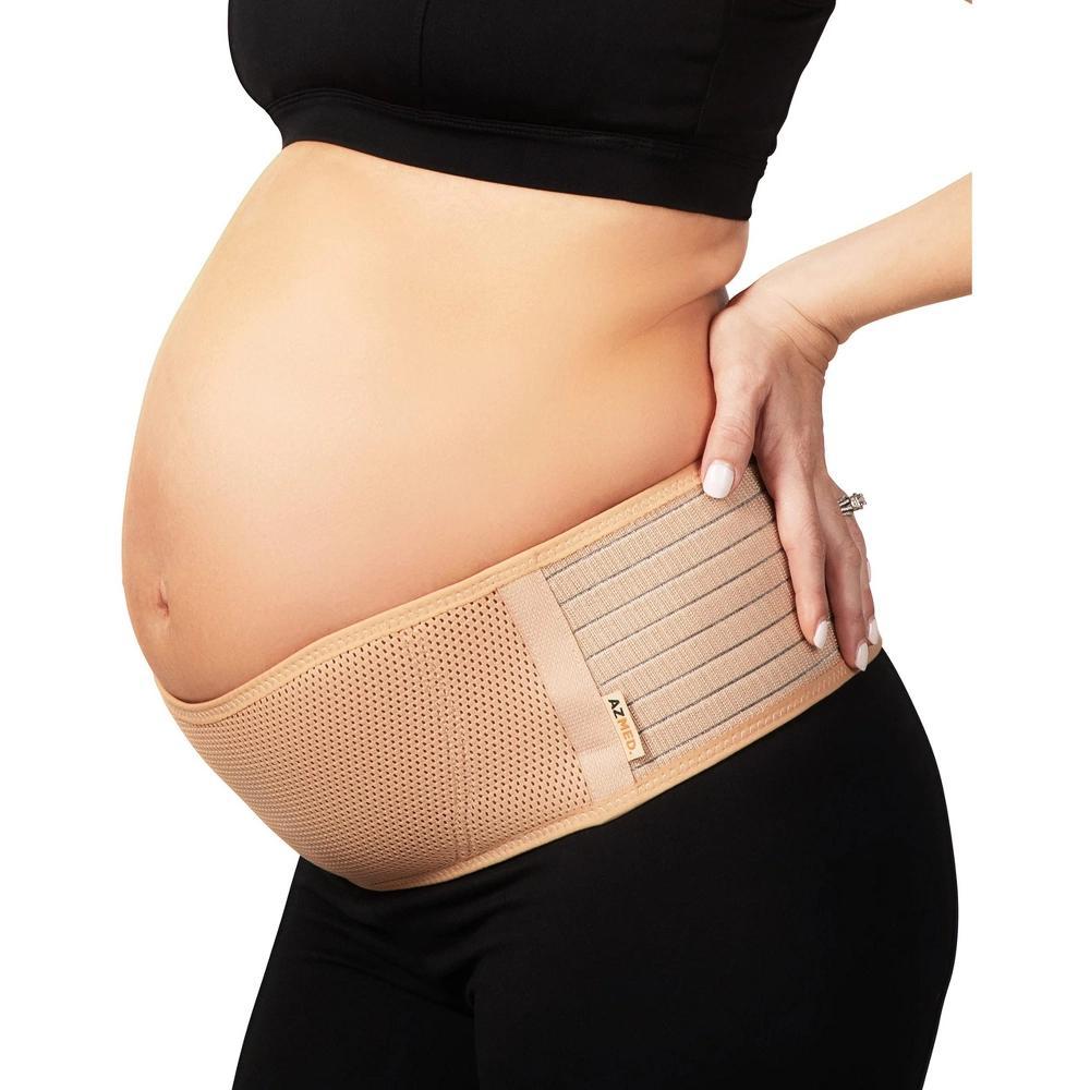 AZMED Maternity Belly Band for Pregnant Women, Beige Product Image