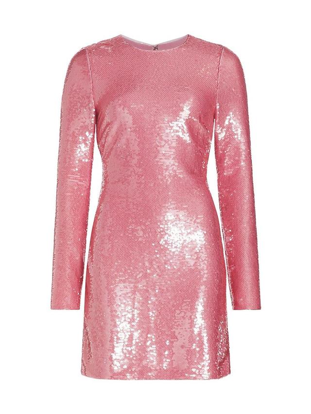 Womens Claire Sequin Long-Sleeve Minidress Product Image