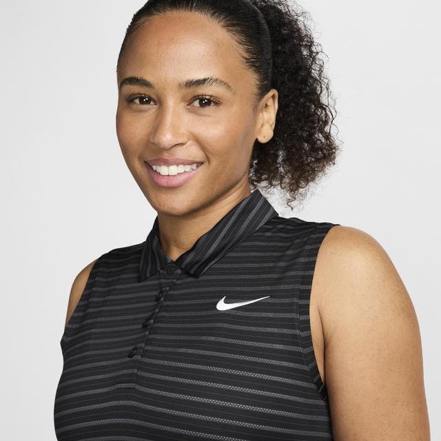 Nike Women's Victory Dri-FIT Sleeveless Striped Golf Polo Product Image