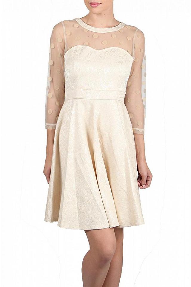 Ivory Brocade Dress Product Image