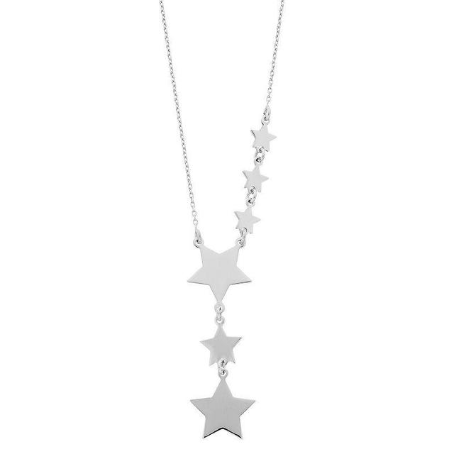 Sterling Silver Six Star Necklace, Womens Product Image