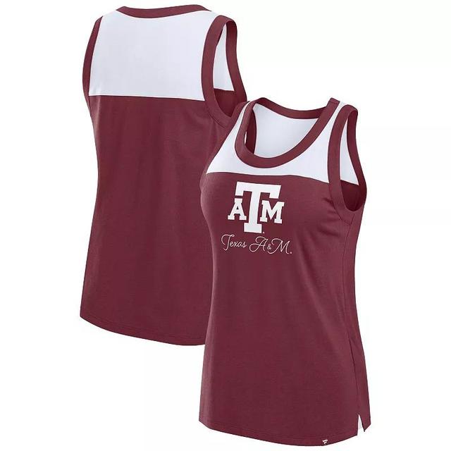 Womens Fanatics Maroon Texas A&M Aggies Crosley Colorblock Tank Top Product Image