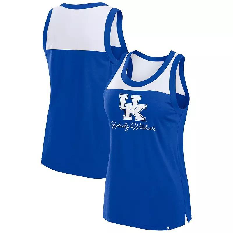 Womens Fanatics Royal Kentucky Wildcats Crosley Colorblock Tank Top Product Image