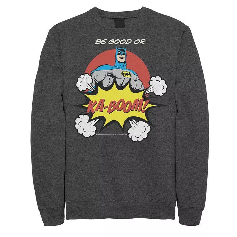 Mens DC Comics Batman Ka-Boom Pop Art Text Poster Sweatshirt Product Image