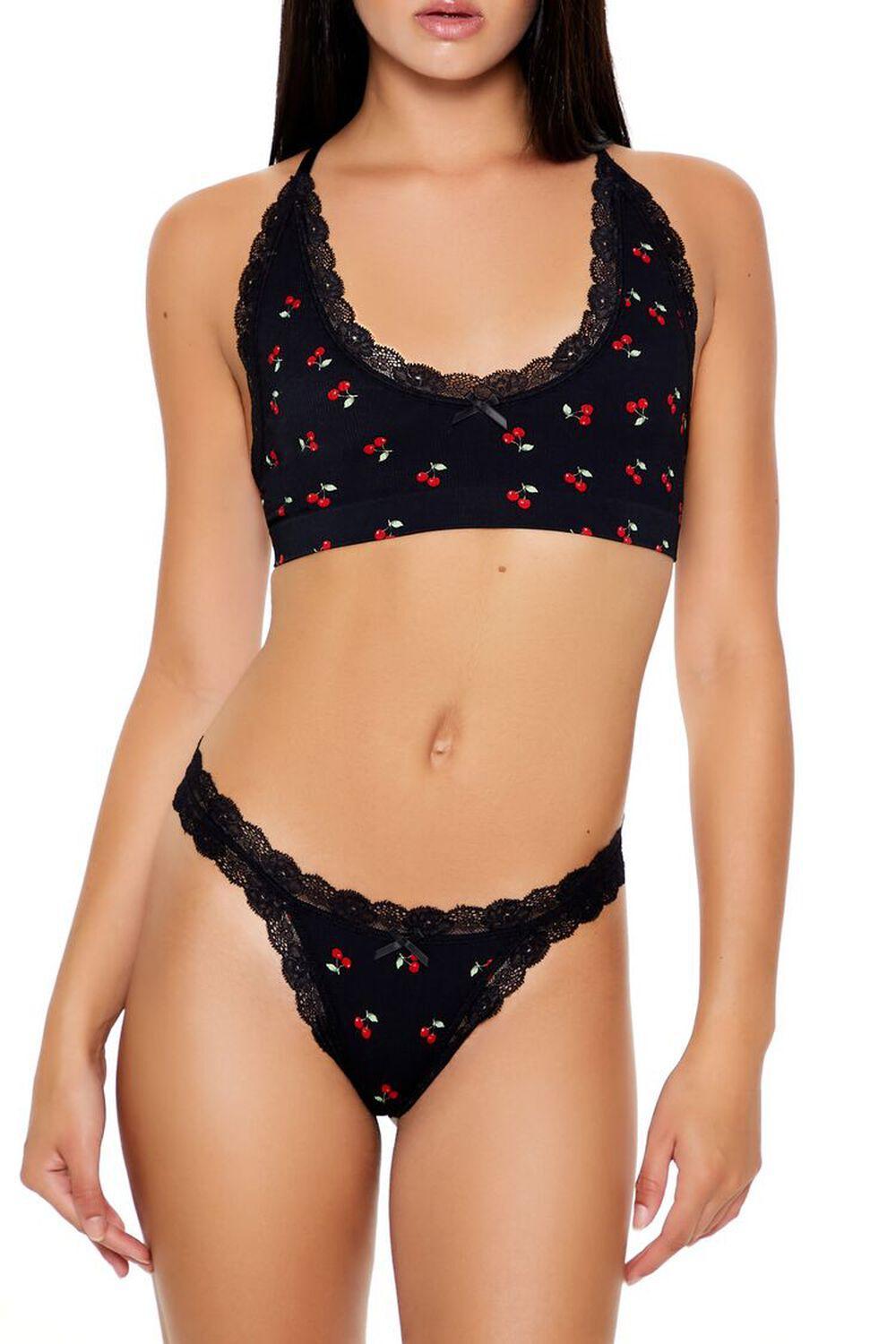 Seamless Cherry Print Bralette | Forever 21 Product Image