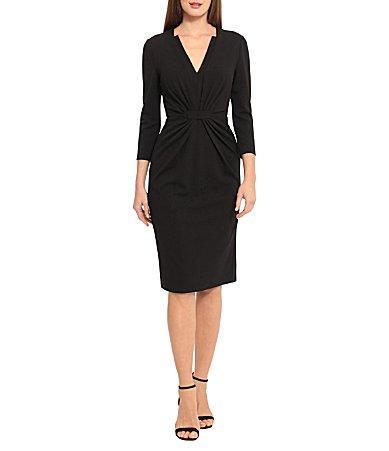 Maggy London Womens Scuba Crepe Tuxedo Dress - Black Product Image