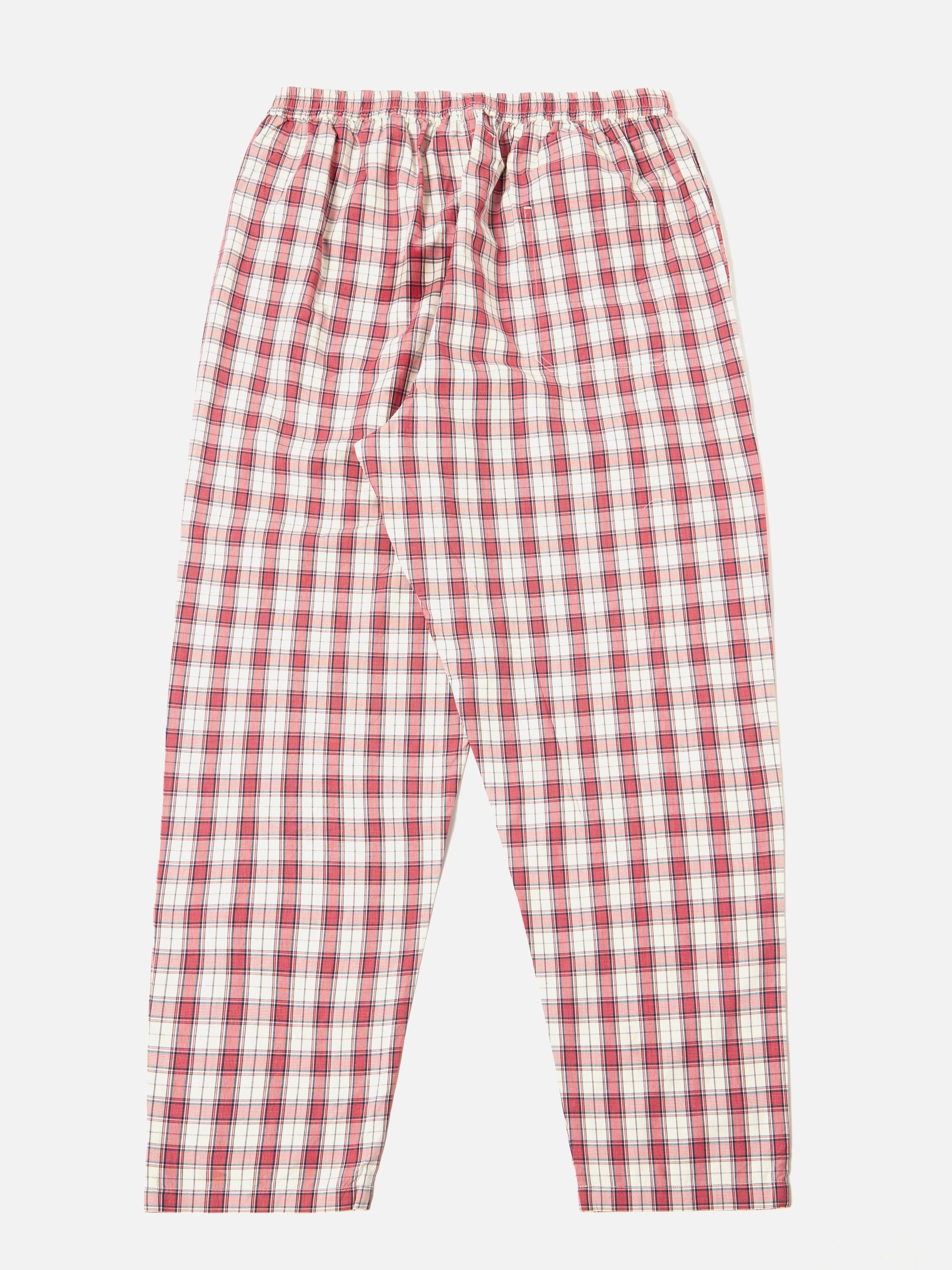 Universal Works Pyjama in Red Cotton Check Product Image