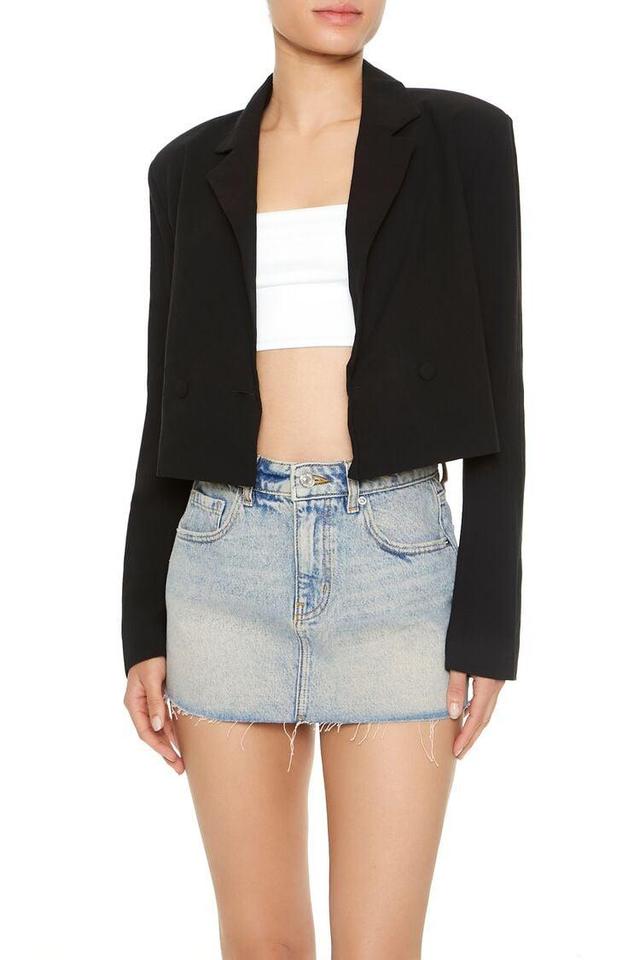 Cropped Double-Breasted Blazer | Forever 21 Product Image