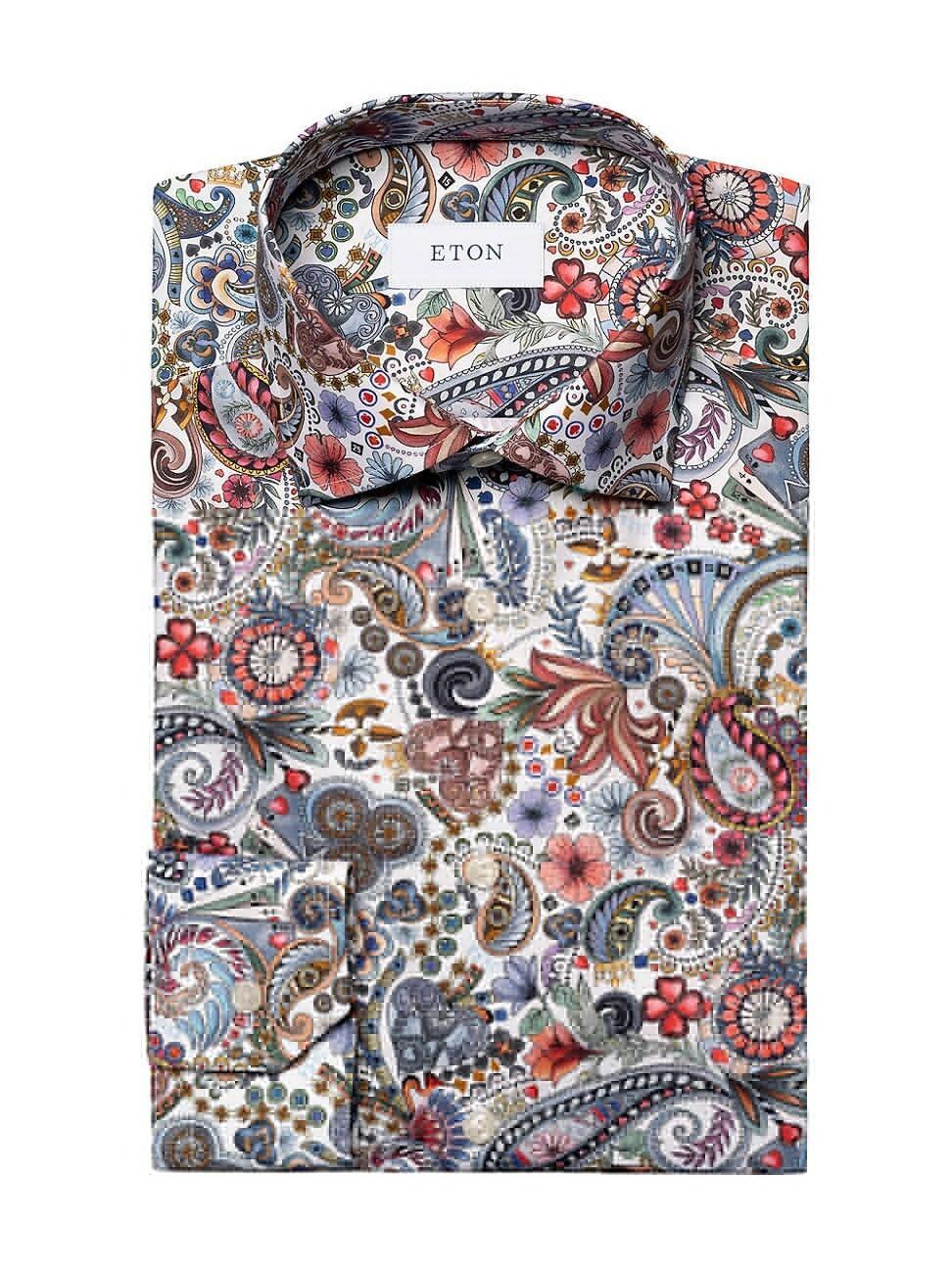 Mens Contemporary-Fit Paisley Shirt Product Image