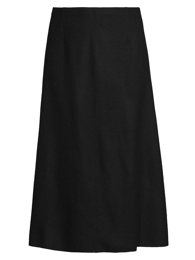 Womens Felted Wool A-Line Skirt Product Image