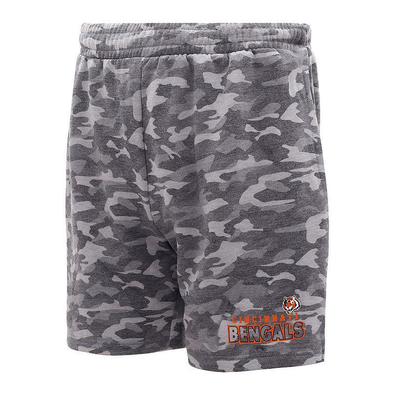 Mens Concepts Sport Charcoal Pittsburgh Steelers Biscayne Camo Shorts Product Image