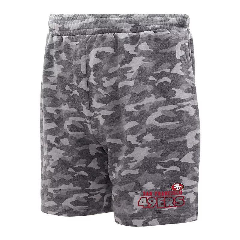 Mens Concepts Sport Charcoal Pittsburgh Steelers Biscayne Camo Shorts Product Image