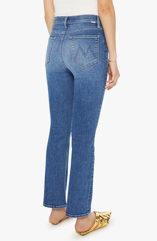 The Mid Rise Dazzler Ankle Fray Riding The Cliffside Jeans In Blue Product Image