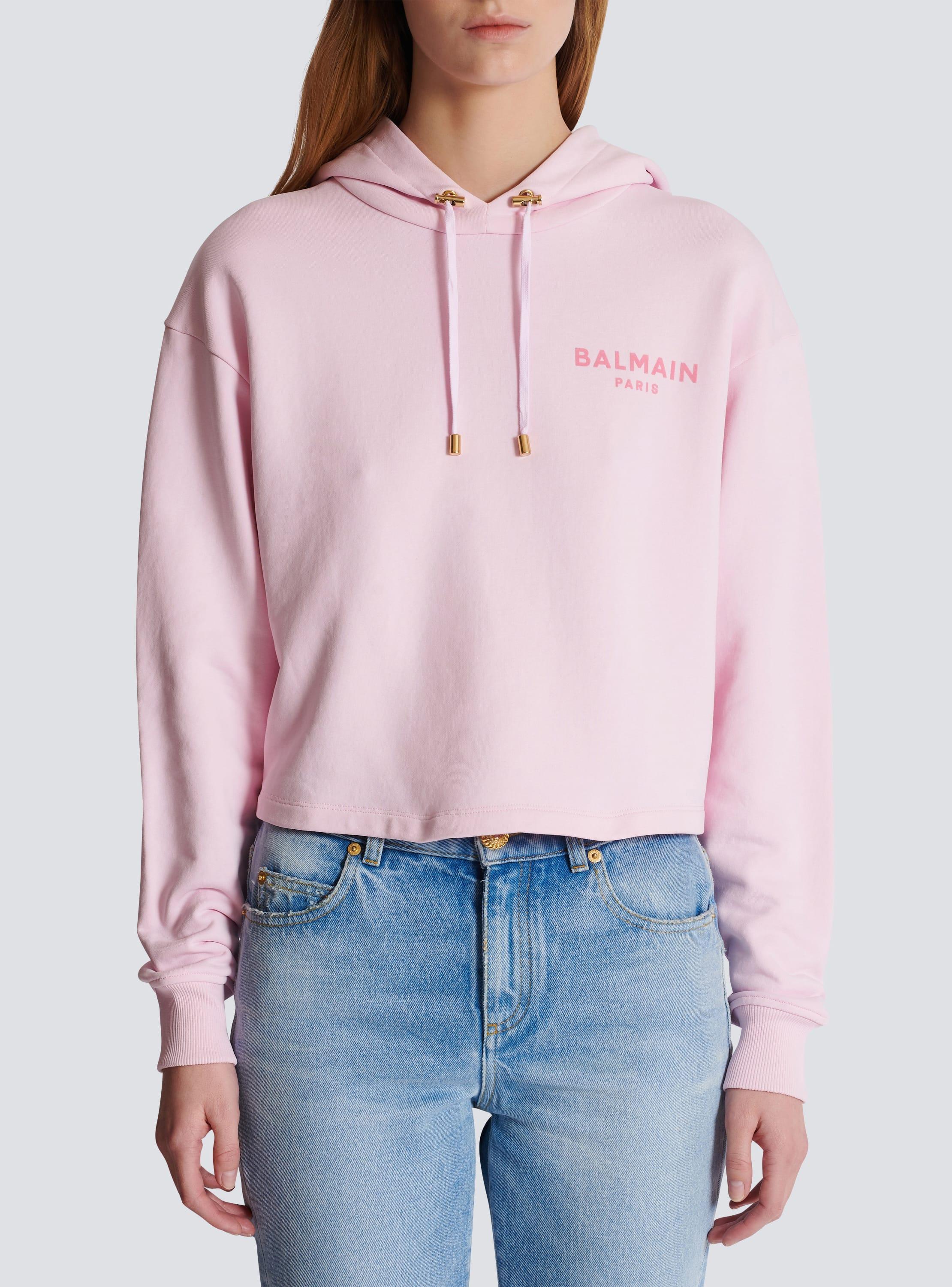 Flocked Balmain Paris hoodie Product Image