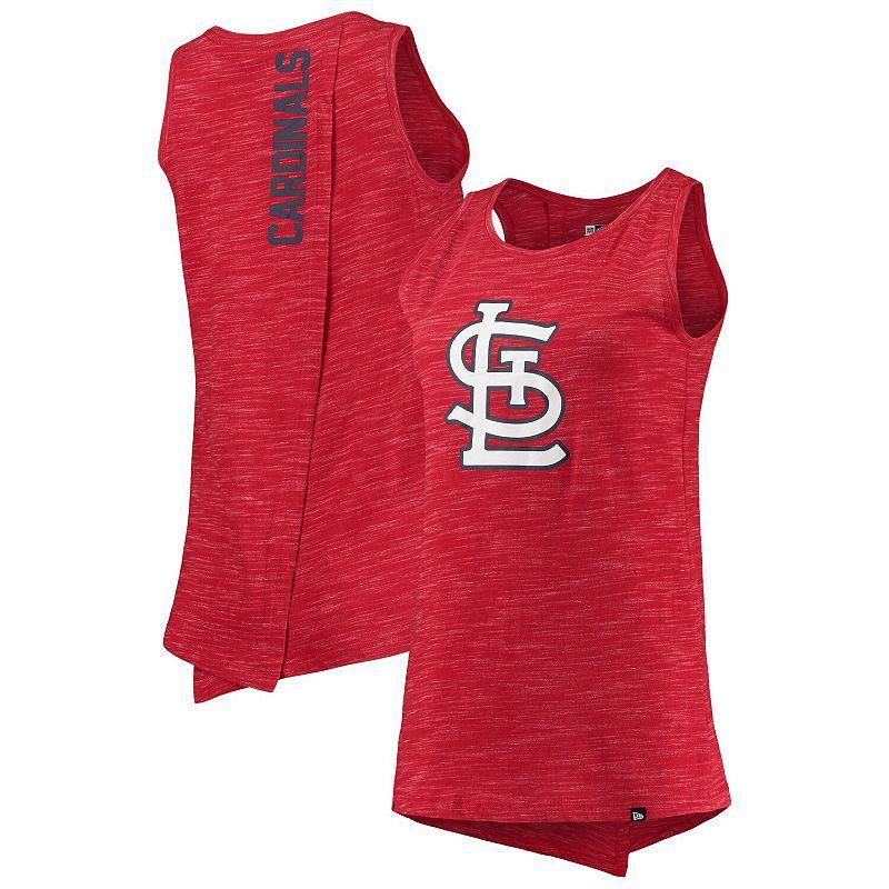 Womens New Era St. Louis Cardinals Space Dye Back-Knot Tank Top product image