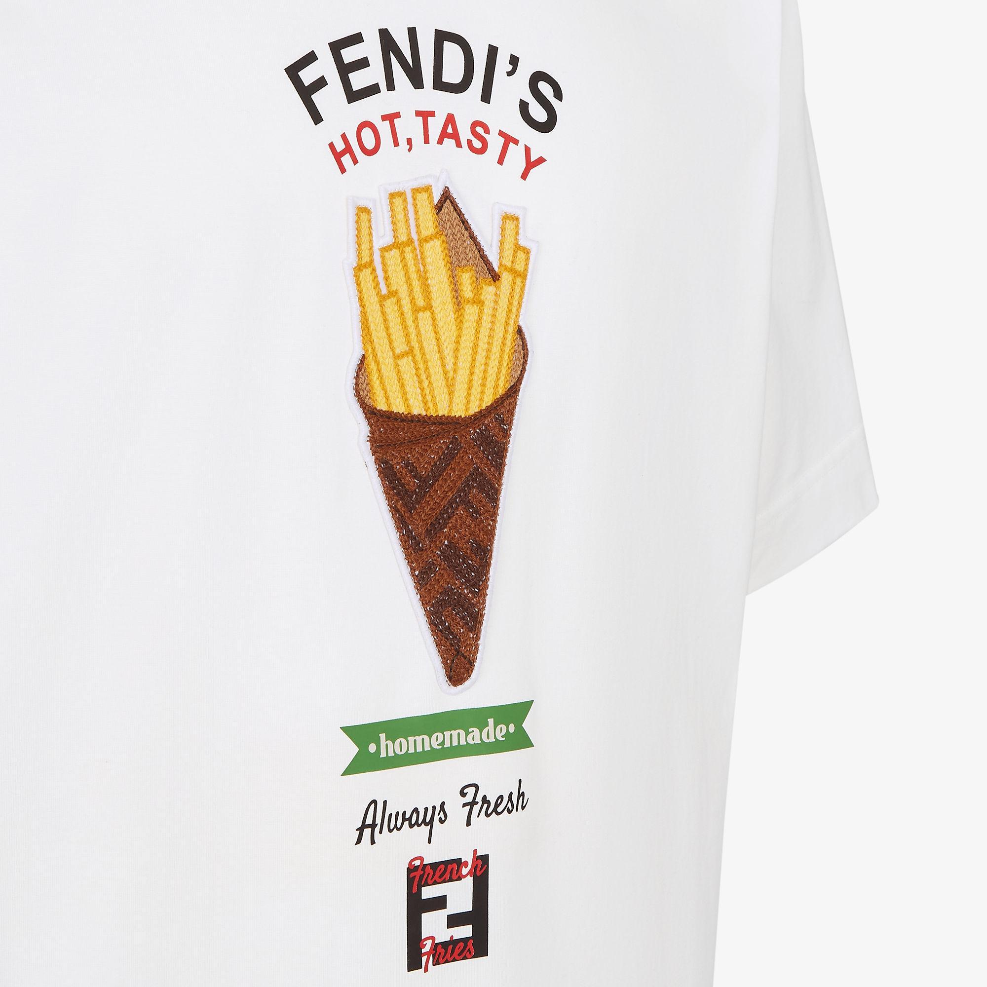 T-ShirtWhite cotton Fendilicious T-shirt Product Image