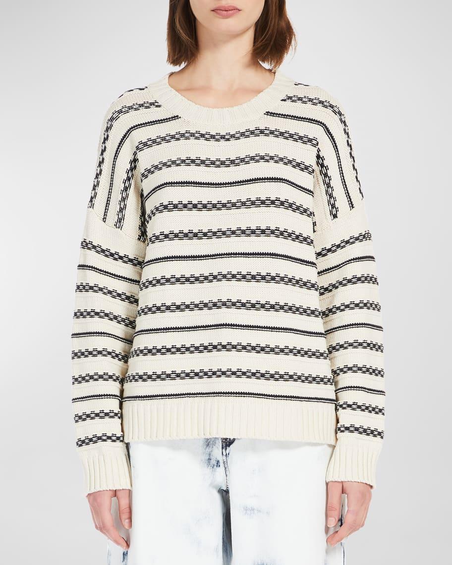 Foster Crewneck Stripe Intarsia Sweater Product Image