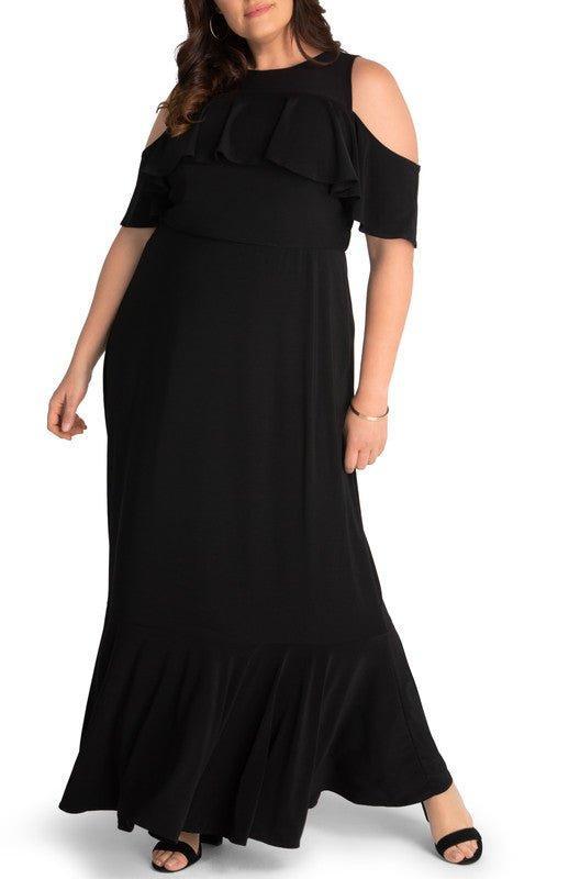 Piper Cold Shoulder Maxi Dress - Plus Product Image