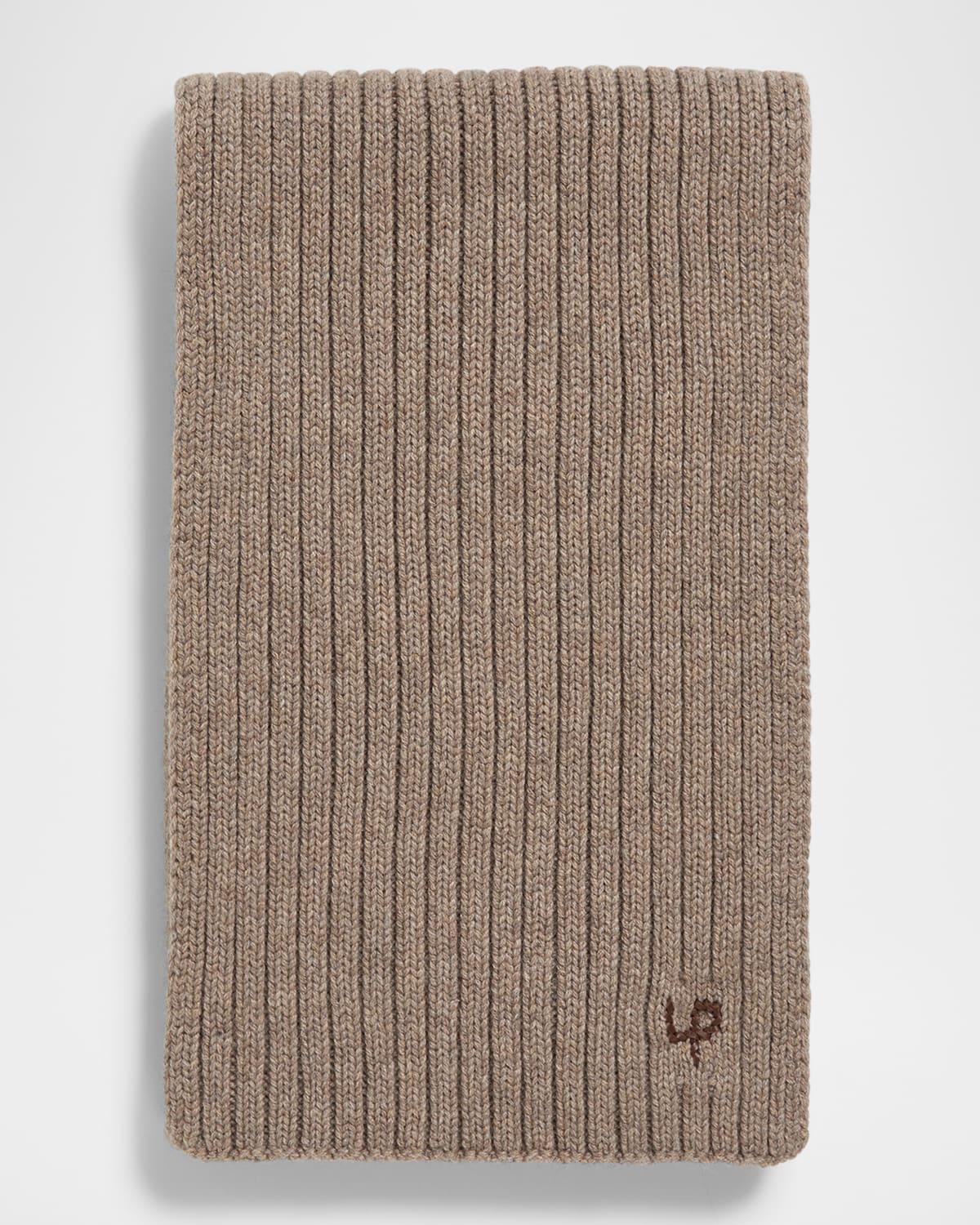 Mens Ribbed Cashmere Scarf Product Image