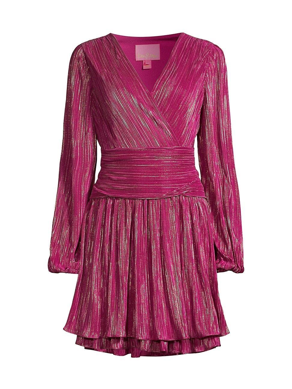 Womens Jessamie Metallic Ruffle Minidress Product Image