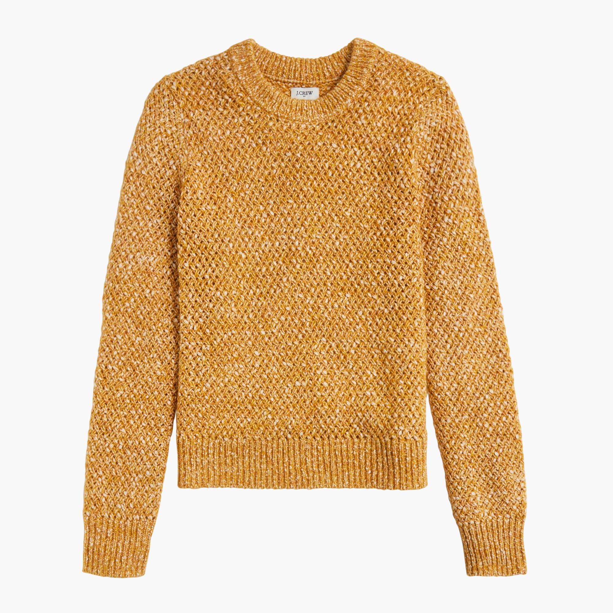 Honeycomb-stitch crewneck sweater Product Image