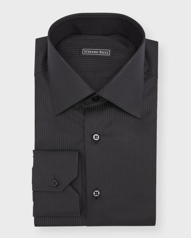 Mens Tonal Stripe Dress Shirt Product Image