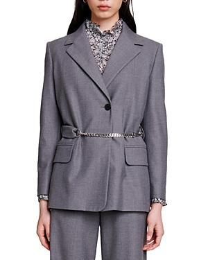 Maje Villanette Chain Belt Blazer Product Image