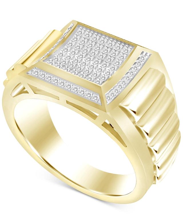 Mens Diamond Cluster Ring (1/4 ct. t.w.) in 10k Gold Product Image