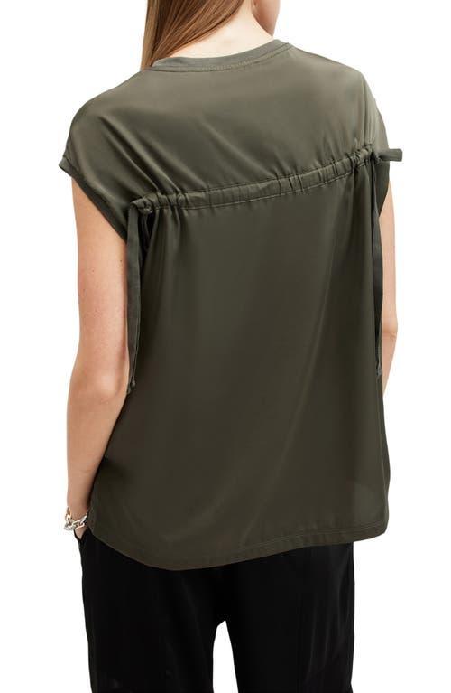 Kalma Drawstring Top In Tarmac Green Product Image