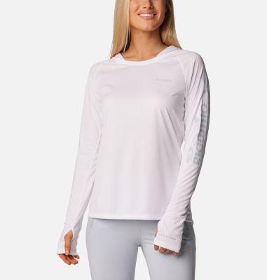 Columbia Womens Pfg Hoodie Tidal Tee Active Top - White Product Image