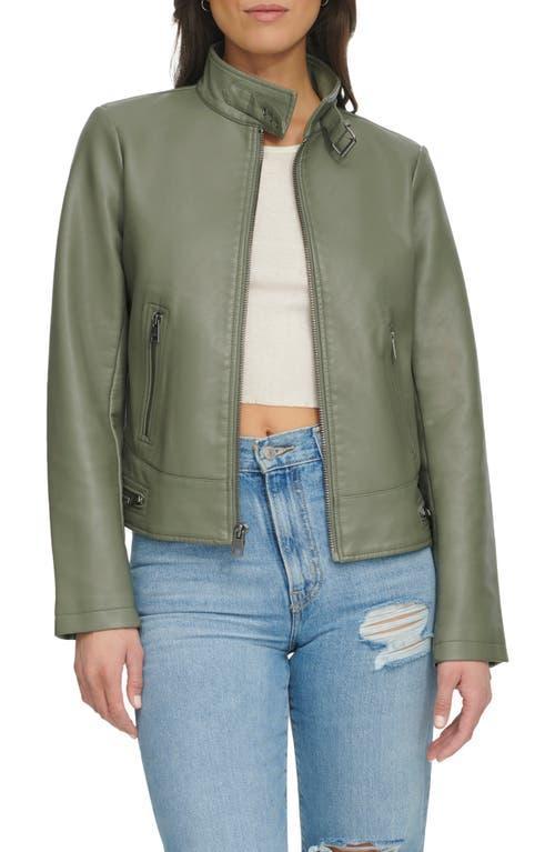 levis Womens Faux Leather Racer Jacket Product Image