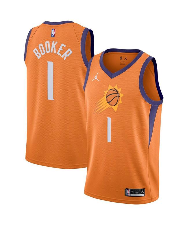 Mens Jordan Devin Booker Orange Phoenix Suns 2020/21 Swingman Jersey - Statement Edition - Orange Product Image