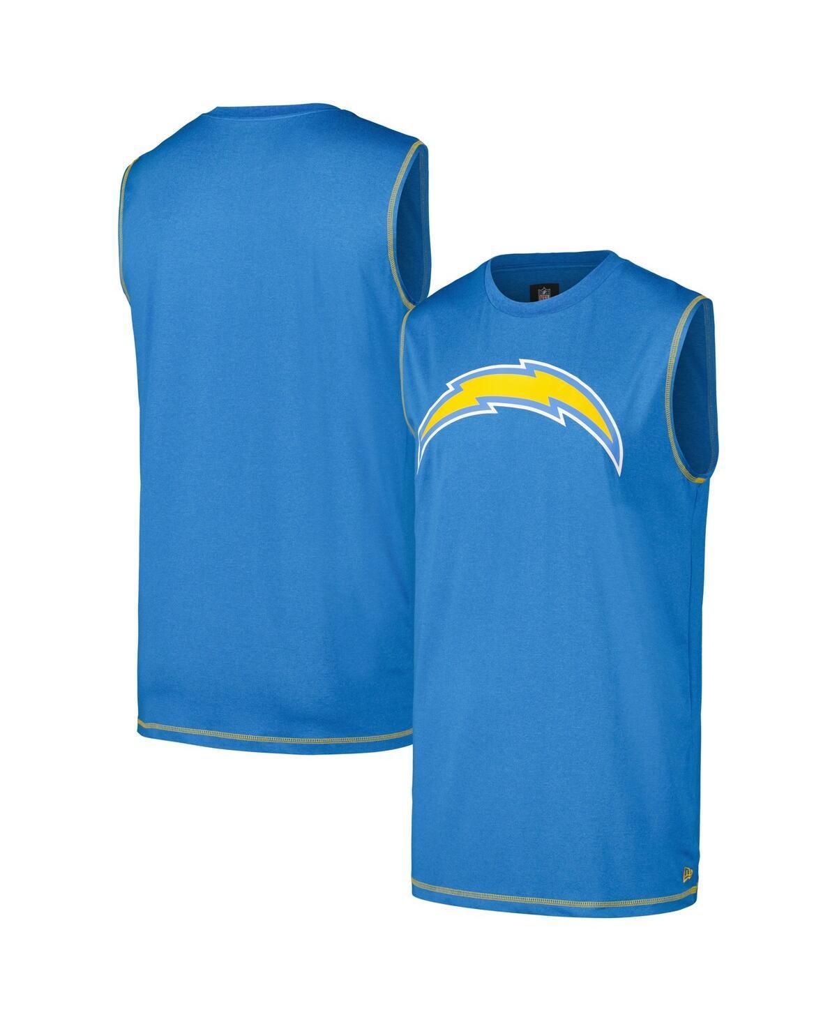 Mens New Era Powder Blue Los Angeles Chargers Tank Top Product Image