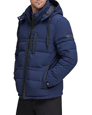 Marc New York Mens Huxley Crinkle Down Jacket with Removable Hood Product Image