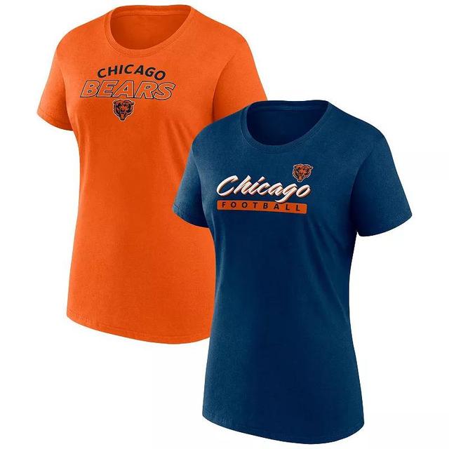 Womens Fanatics Branded Chicago Bears Risk T-Shirt Combo Pack Blue Product Image