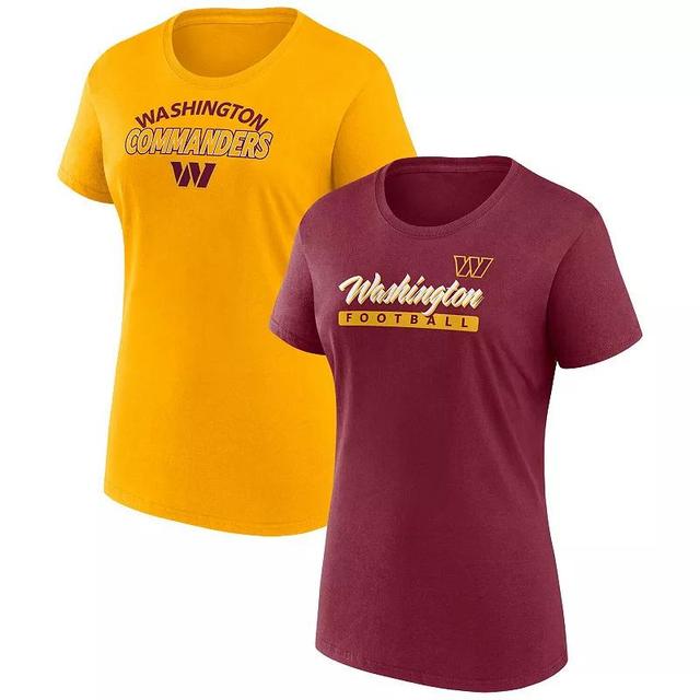 Womens Fanatics Branded Washington Commanders Risk T-Shirt Combo Pack Product Image