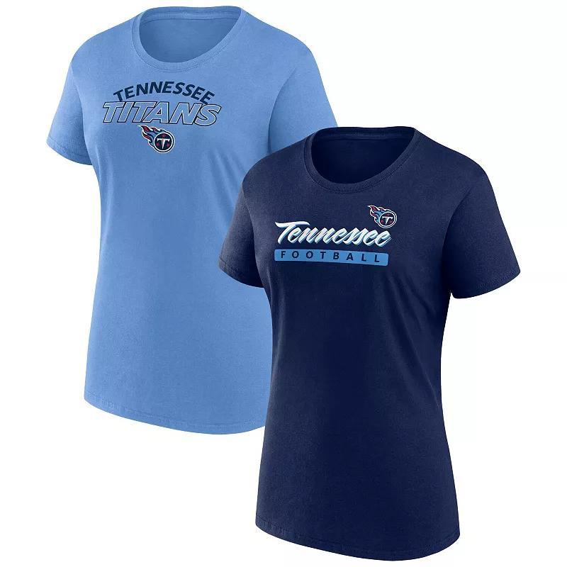 Womens Fanatics Branded Tennessee Titans Risk T-Shirt Combo Pack Blue Product Image